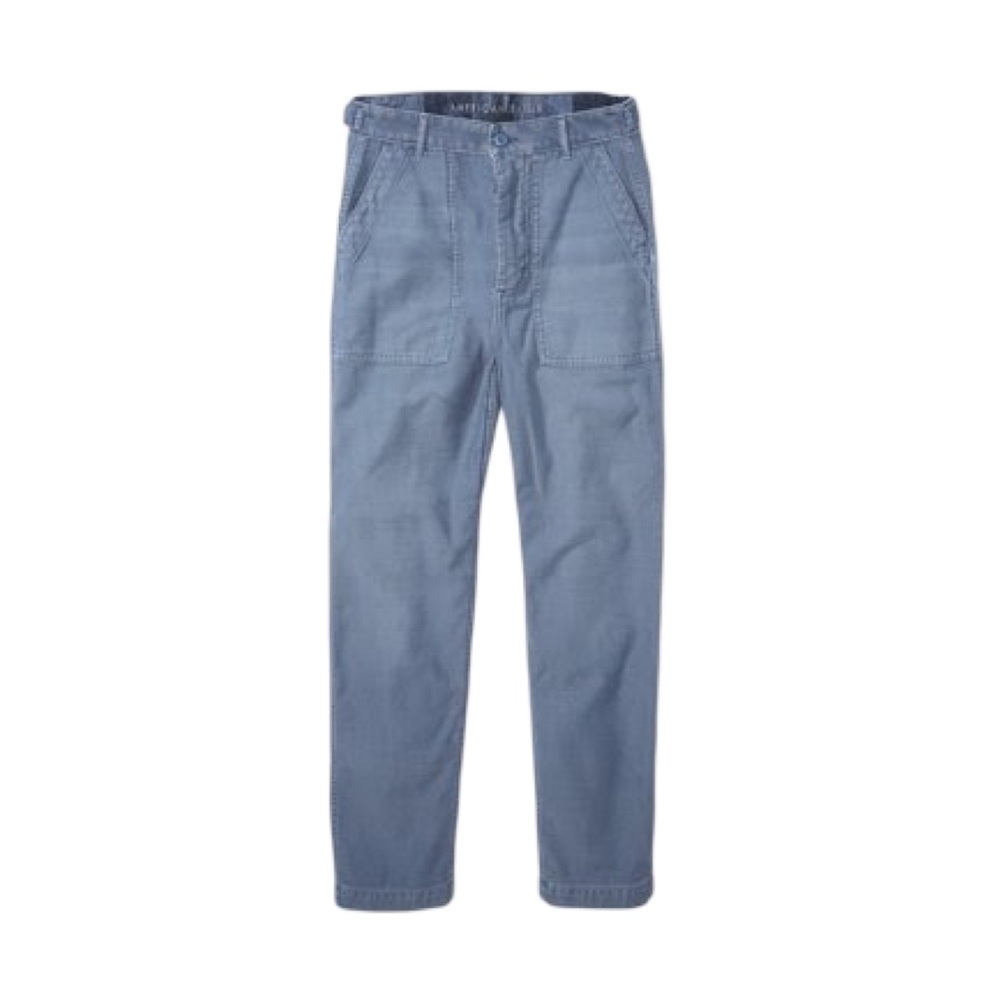 AE Highest Waist '90s Boyfriend Pant Straight Leg in Blue color